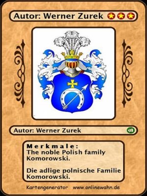 cover image of The noble Polish family Komorowski. Die adlige polnische Familie Komorowski.